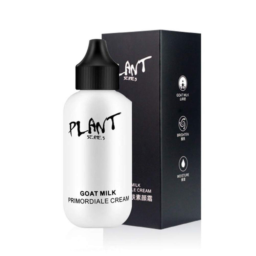 Goat Milk Face Cream Brightening Dark Circles with Waterproof Makeup Base Moisturizer