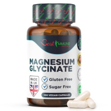 Best Immune, Magnesium Glycinate 500mg - High Strength Magnesium for Absorption and Bioavailability Balanced Formula for Energy Wellness