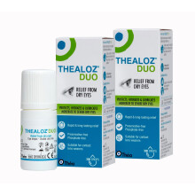 Thealoz Duo Eye Drops | Preservative-Free | Rapid Relief for Dry, Tired, Sore Eyes | Contact Lens Friendly | 2 Pack |10ml (600 Drops)