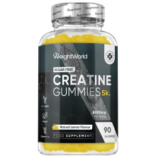 Creatine Gummies for Women & Men - 5000mg - Sugar-Free - 90 Gummies - Natural Lemon Flavour - Vegan-Friendly Creatine Monohydrate