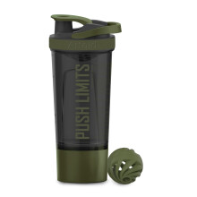 Artoid Mode 720ml Sports Fitness Workout Protein Shaker Bottle with Twist and Lock Protein Box Storage, Dual Mixing Technology with Shaker