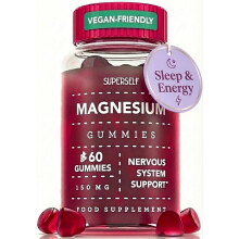 Magnesium Gummies for Adults & Kids - 150mg Magnesium Supplements for Sleep, Relaxation & Muscle Support - Natural Grape Flavour - No