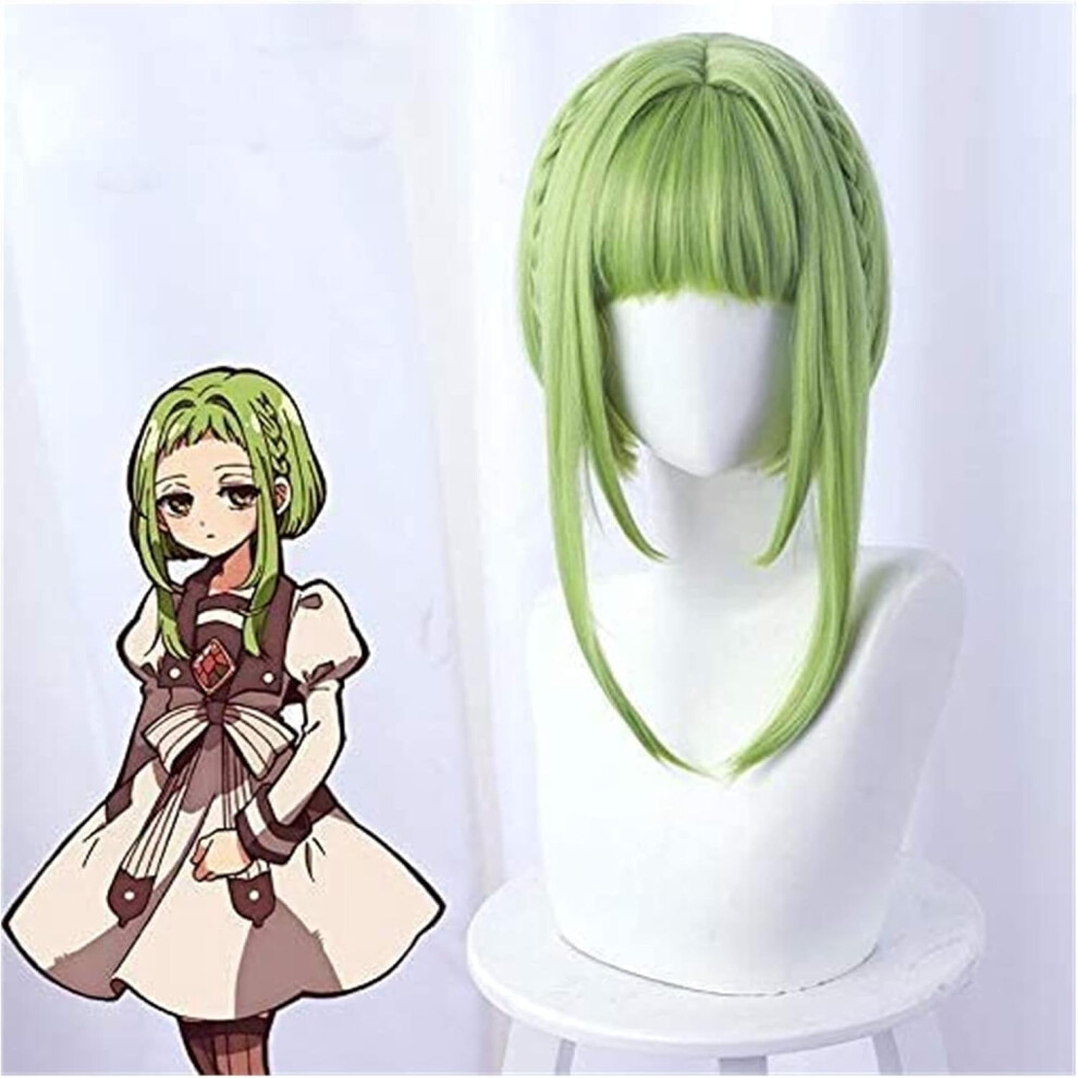 Synthetic Cosplay Wig for ToiletBound Hanakokun Sakura, Heat Resistant, Adjustable Cap, Halloween