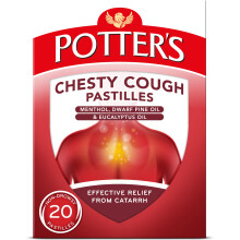 Potter's Chesty Cough Pastilles, Non-Drowsy, 20 Pastilles - Relieve The Symptoms of Catarrh, Coughs and Colds