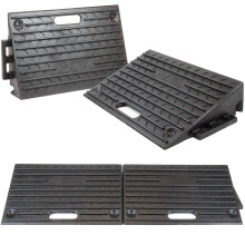 Street Solutions UK Rubber Kerb Ramp 4 inch Rise - Pack of 4 Non-Slip Kerb Ramps for Cars, Mobility Scooters and Wheelchairs