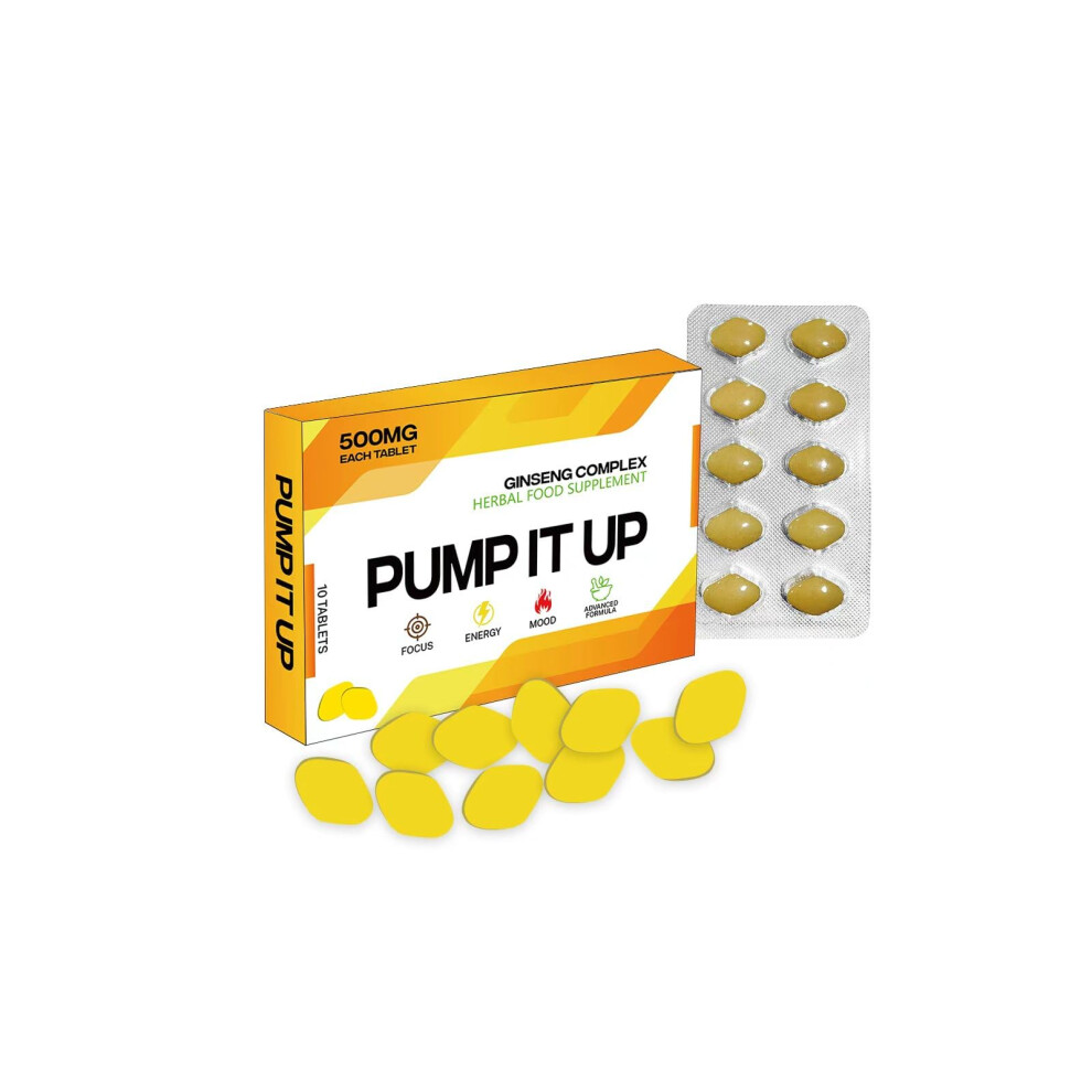 Pump It Up Gold 500Mg | Stronger | Longer | Harder | Performance | Extra Strength Enhancing Pills, Stamina Endurance Booster Supplement Pills For Men