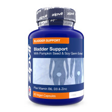 Zipvit Bladder Support with Pumpkin Seed & Soy Germ Extracts,Enriched with Vitamins D3, B6 & Zinc. 60 Vegan Capsules for Men and Women.