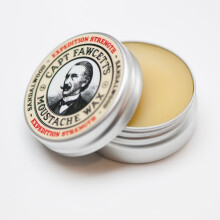 Captain Fawcett Expedition Strength Moustache Wax 15ml – Extra Firm Hold Moustache Wax for Men – Classic Sandalwood Scented Styling Wax for