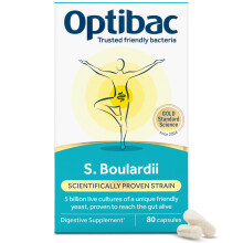 Optibac Probiotics Saccharomyces Boulardii - Vegan Digestive Probiotic Supplement with 5 Billion Live Cultures - Most Trusted & Recommended