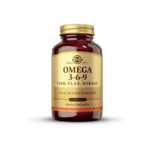Solgar Omega 3-6-9 Softgels - Pack of 60 - Blend of Premium Fish, Flax and Borage Oils – Specially formulated Ratio - Molecularly Distilled