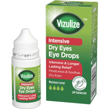 Vizulize Intensive Dry Eye Drop 10ml - Intensive & Longer Lasting Relief, Moisturises & Soothes Dry Eyes