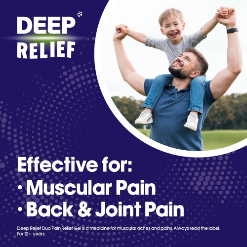 Deep Relief Triple Action Anti-Inflammatory Gel, White, 50 g 2