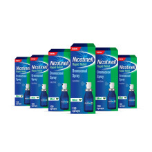 Nicotinell Nicotine Mouthspray 1mg, Fresh Mint Flavour (6 x 150 Sprays) Quit Smoking or Vaping Aid - Starts Reducing Cravings in 30
