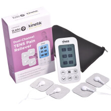 Kinetik Wellbeing Dual-Channel TENS Machine for Pain Relief - Muscle Stimulator Machine for Men, Women, 15 Intensities, 24 Modes - Safe for