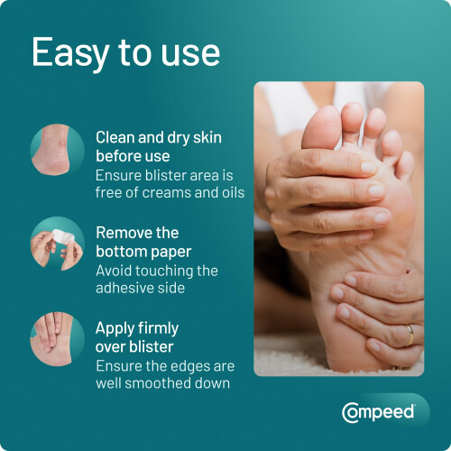 Compeed Compeed Blister Plasters Mixed Size 12 Pack - Hydrocolloid Foot Treatment - Heal Fast 2