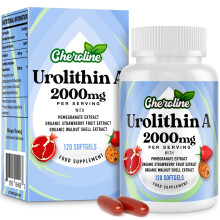 Urolithin A Supplement 2000mg - 120 Softgels 60-Day Supply - Enhanced with Pomegranate, Strawberry, and Walnut Extracts - for Mitochondria