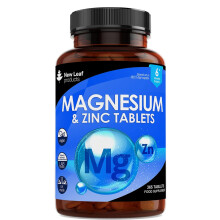 Magnesium Supplements with Zinc 365 Tablets – Bones, Muscle Immune Support Easy to Swallow Sleep Supplement Vegan, GMO-Free, Gluten-Free,