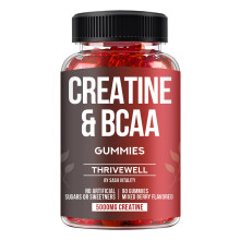 Creatine Monohydrate Gummies 5000mg with 1000mg BCAAs | Vegan & Sugar Free | 90 Premium Gummies | Mixed Berry Flavour | Health Candy