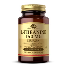 Solgar L-Theanine 150 mg Vegetable Capsules - Pack of 60 - Stress and Anxiety Support - Improve Mental Function - Vegan and Gluten Free,