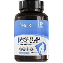Magnesium Glycinate Capsules Provide 300 mg of Pure Elemental Magnesium Per Serving 180 Vegan Caps | Magnesium Supplement Non GMO, Dairy &