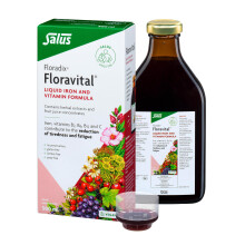 Floravital Liquid Iron & Vitamin Supplement 500ml. Contributes to The Reduction of Tiredness. Gluten Free. No preservatives. Suitable for