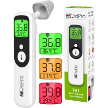 OxiPro TH1 Thermometer - Health & Pharma Award Winner 2025 - In-Ear, Forehead, Non-Touch & Baby Modes - Infrared Thermometer for Newborn,