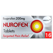 Nurofen Pain Relief Ibuprofen Tablets, 200mg, 16 Pack, Back Pain Relief, Lower Back Pain, Migraine Relief, Headache Relief, Up To 8 Hours,