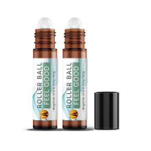 Feel Good Essential Oil Roll On, 2 x 10ml | Bergamot, Lime & Ylang Ylang Aromatherapy Oil Roller Ball | Essential Oils for Skin | Vegan,