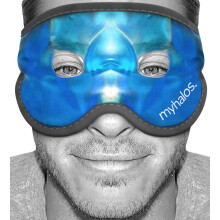 MyHalos Gel Eye Mask - Reusable Cooling Eye Mask with Adjustable Straps - Cold Mask for Puffy Eyes, Dark Circles and Hangovers - Eyes Ice