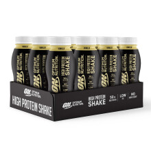 ON High Protein Shake Bottles, Ready To Drink Healthy Snacks, No added sugars, low fat, Post Workout Snack for Men and Women, Vanilla