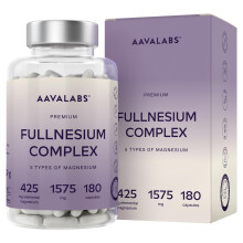 High Strength Magnesium Supplements for Women and Men -1575mg per Daily Dose (425mg Elemental) - Chelated Magnesium Glycinate, Citrate,