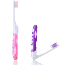 2Pcs Portable Folding Travel Toothbrush Set with Soft Bristles for Hiking, Camping, and Traveling