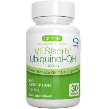 Igennus Advanced Kaneka Ubiquinol 100mg with VESISorb Delivery System, 600% Bioavailability, 30 Softgels, Fast-Acting Water-Soluble
