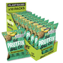 The Protein Ball Co Lemon & Pistachio Plant Protein Balls - Vegan Snack, Healthy Snacks, Gluten-Free, No Added Sugar - On-the-Go Energy