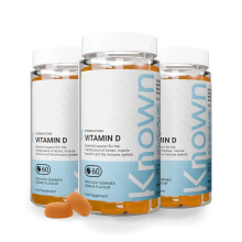 Known Tasty Vitamin D Gummies - 25μg Vitamin D3 for Immune & Bone Health - Natural Orange Flavour - 60 Gummies, 6 Months Supply