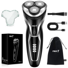 MAX-T Electric Razor for Men, Wet and Dry Men's Electric Shaver, 1H Fast Charging & 120Mins Runtime, Skin-Protection, IPX7 Waterproof,