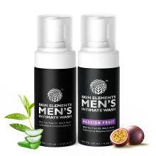 Skin Elements Men's Intimate Wash Combo | Tea Tree Oil (Classic)+Passion Fruit | Controls Unwanted Sweat & Bad Odor | Refreshes Intimate