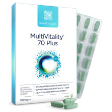 Healthspan Multivitamin 70 Plus | (120 Tablets) | Vitamin C & Vitamin D3 | Brain, Heart, Bone & Immunity Health | Ginseng, Bioflavonoids &