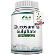 Glucosamine Sulphate 2KCl 1500mg - 365 Tablets - 1 Year Supply - High Strength Glucosamine Tablets - Joint Supplements for Men & Women - Made in The
