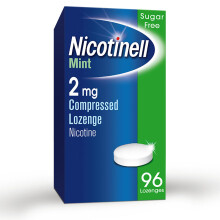 Nicotinell Mint Lozenge 2mg (96 Lozenges), Stop Smoking Aid, Sugar Free Nicotine Lozenges, Fresh Mint Flavour, 2mg Extra Strength for Heavy