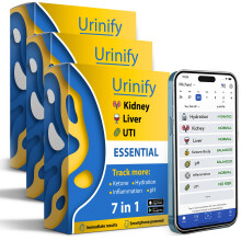 Urinify-Mobile App Urine Test Strips and at Home UTI Test Strips, Kidney Test kit at Home, Hydration, Perfect Keto Test Strips, pH Test