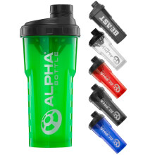 Alpha Designs Protein Shaker Bottle 750ml - 0.75L Gym Bottle for Protein Shakes - Leakproof Screw Cap - Green