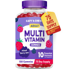 Multivitamin Gummies for Adults – 150 Gummies - 2.5 Month Supply - Advanced 10 Essential Vitamin Complex - Immune & Energy Support -