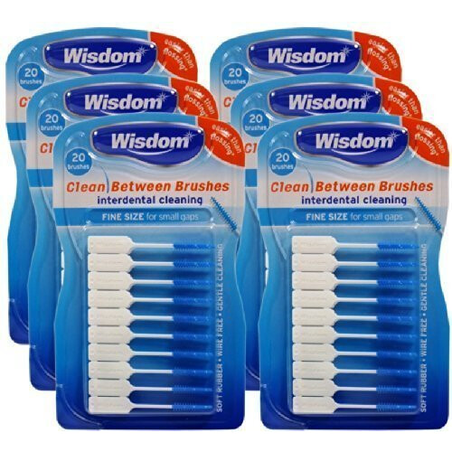 6X Wisdom Clean Between Interdental Brushes - ??Size Fine Blue by Wisdom