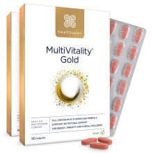 Healthspan Multivitamin Gold | A-Z Formulation | Wellbeing & Immune Support | Algal Source Vitamin D3 | Vitamins A, B, C, D, E & K |