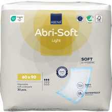ABENA Abri-Soft Light Disposable Incontinence Pads, Eco-Labelled Incontinence Bed Pads, Leak Protection, Soft & Secure Bed Protectors For