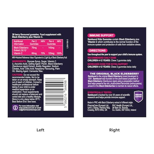 SAMBUCOL KIDS GUMMIES 30'S, 30 Count (Pack of 1) 2
