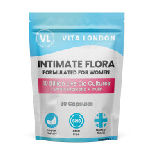 Intimate Flora Probiotics for Women | 10 Billion Live Bio Cultures | 7 Strain Probiotic + Inulin | 30 Capsules (Not Tablet, Gummies or