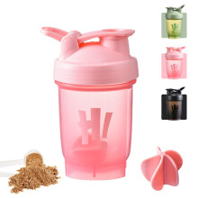 SUJIBHI Protein Shaker Bottle 350ml with Mixball Plastic Workout Water Bottle Leakproof Flip On Lid Drinks Bottles for Gym Sports Protein
