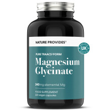 Magnesium Glycinate TRAACS (Bisglycinate) 240mg - 120 Vegan Capsules, 100% Pure, No Fillers/Buffers, Chelated, Highly Bioavailable, Muscle